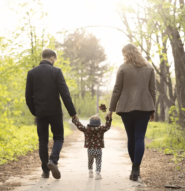 Family in nature